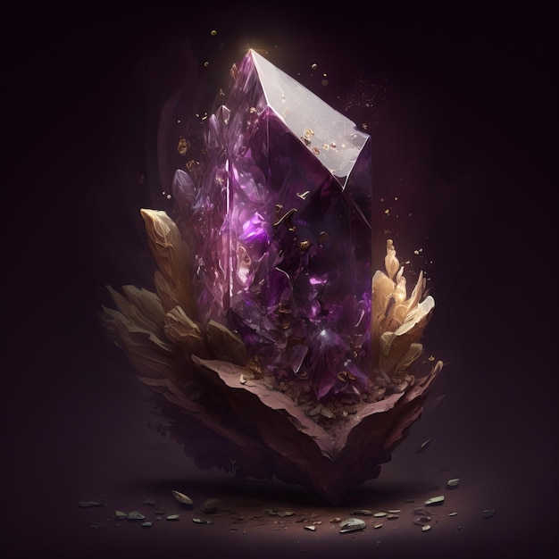 Amethyst, dark background