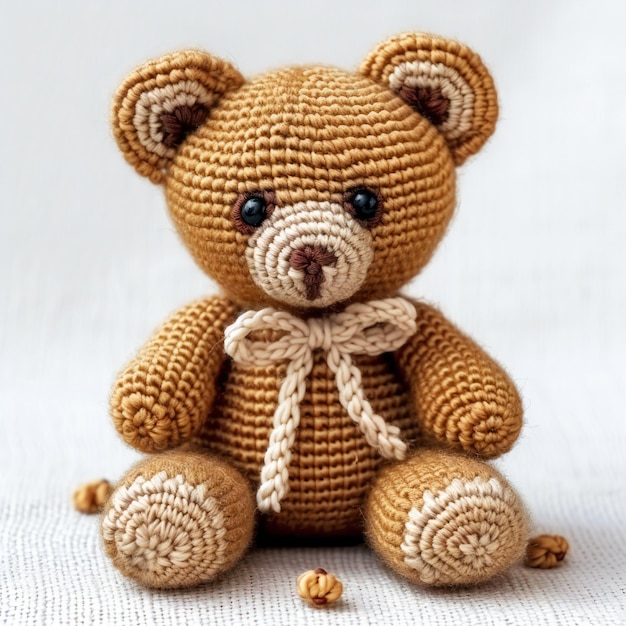 Amigurumi Handmade Teddy Bear Cute Crocheted Child Friendly Toy