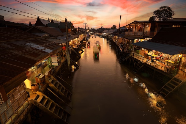 Ampahwa floating market  is one of the most famous floating markets in Thailand