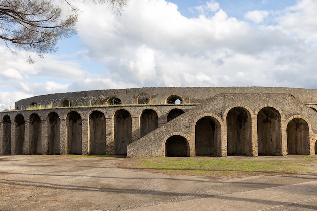 Amphitheater in the ancient Roman city of Pompeii