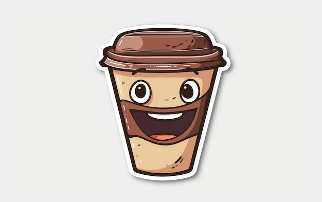 Amusing Plastic Decal for Your Coffee Mug isolated on transparent Background