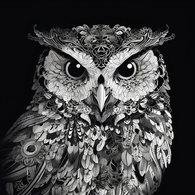 An_owl_in_a_colouring_book