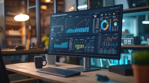 Analysis of business data dashboard using innovative software