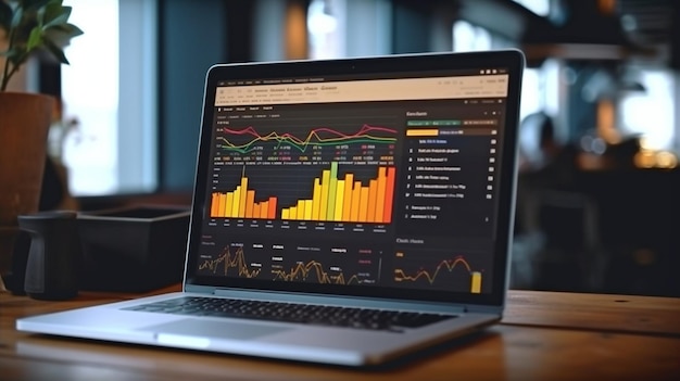 Analytics software for laptops and online business Data from business analytics graphics investments trade and finance management as well as Generative AI are all available in the dashboard app