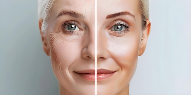 Analyzing the Effectiveness of Wrinkle Treatments for Aging Skin in Women of Different Ages Concept Wrinkle Treatments Aging Skin Women Effectiveness Analysis Different Ages