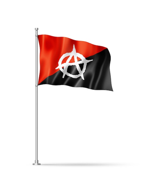 Anarchy flag isolated on white