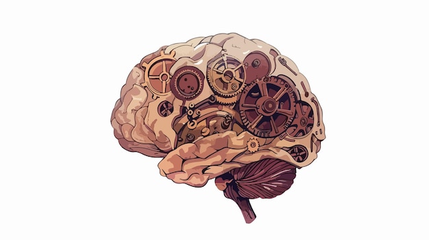 Photo anatomy of human brain mechanism illustration