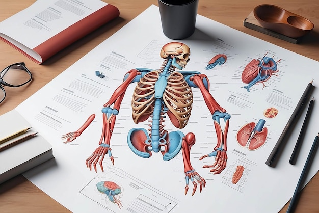 Anatomy illustration mockup