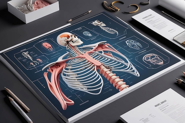 Anatomy illustration mockup