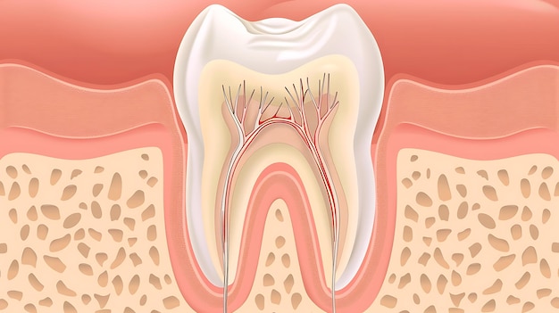 Anatomy of a Tooth CrossSection Illustration