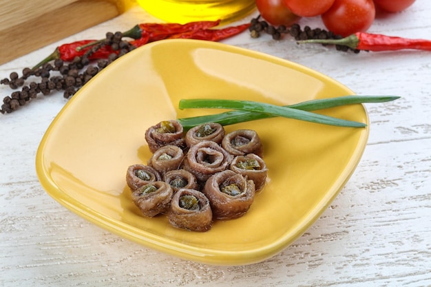 Anchovy with capers