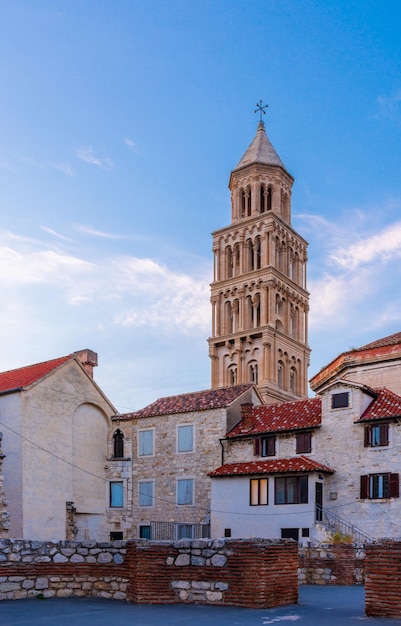 Ancient architecture of the city of Split in Croatia cityscape