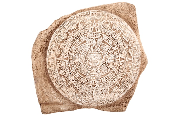 Ancient aztec calendar isolated