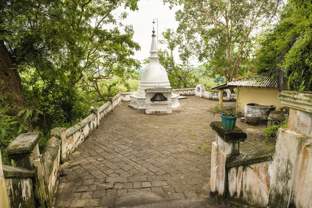 Ancient Buddhist rock temple in Mulkirigala Sri Lanka