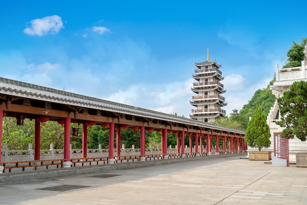 Ancient buildings in the city, Liuzhou, Guangxi, China.