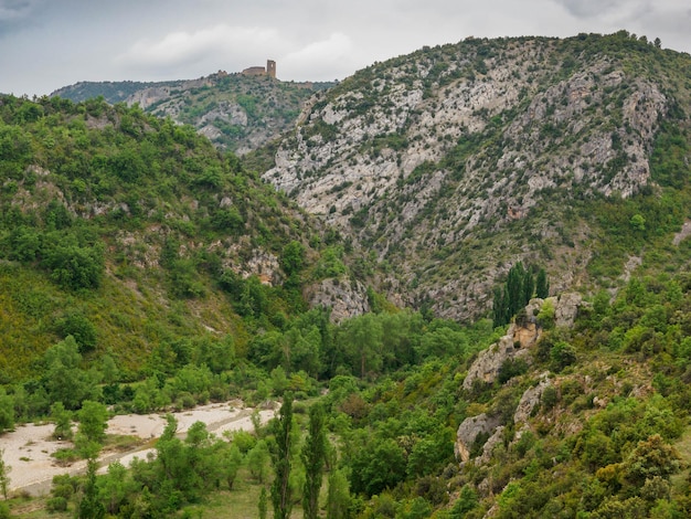 Ancient castle ruins ruins near MontRebei gorge