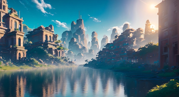 Ancient city background