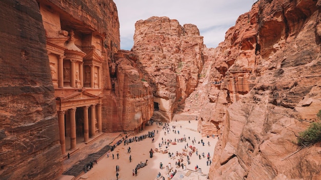 The ancient city of petra is one of the most visited tourist attractions in the world.