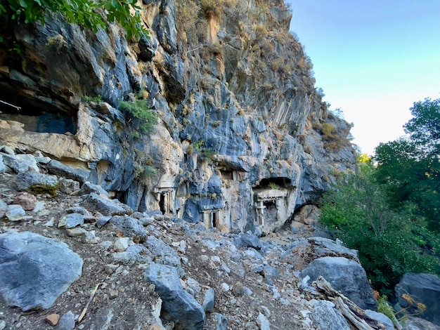 Ancient city of Pinara in Fethiye Mugla Turkey