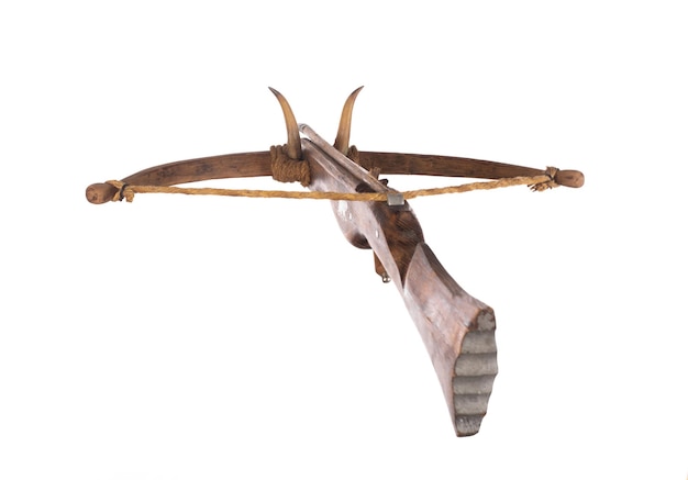 ancient crossbow isolated on white background