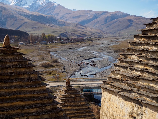 Ancient Dargavs Village City of the Dead North Ossetia Alania Republic Russia