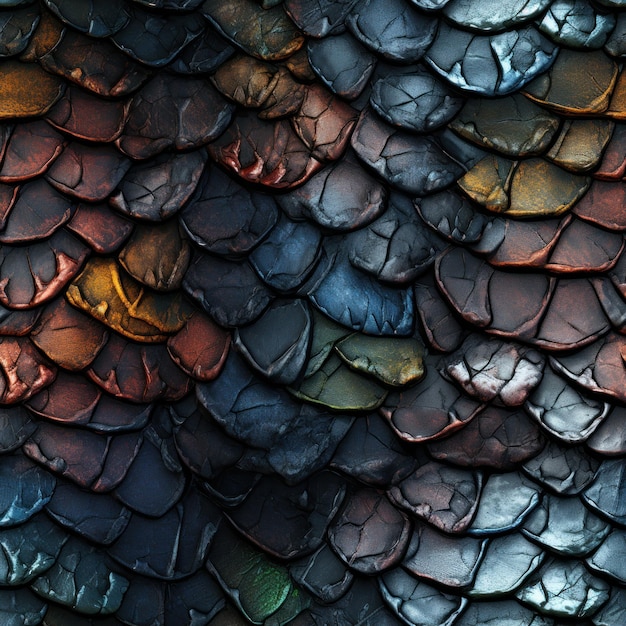 Ancient Dragon Skin Tile Background AI Generated