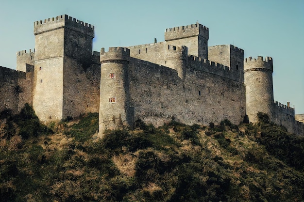 Ancient fortress on hill top