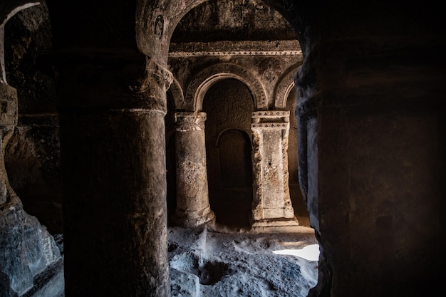 Ancient freskas of astonishing selime monastery in cappadocia turkey