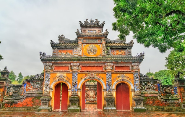 Ancient gate at the Imperial City in Hue UNESCO world heritage in Vietnam