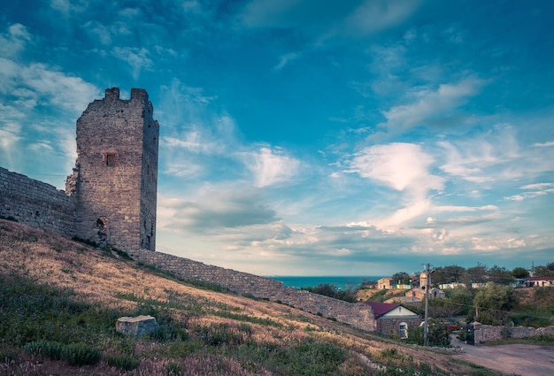 Ancient Genoese fortress in Feodosia Crimea