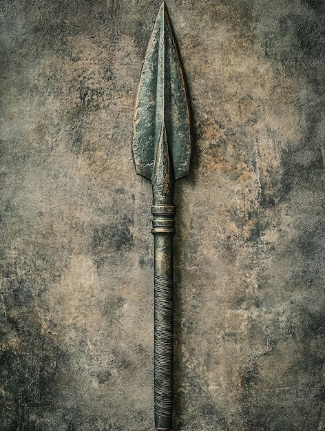 Photo ancient greek hoplites spearhead with bronze tip