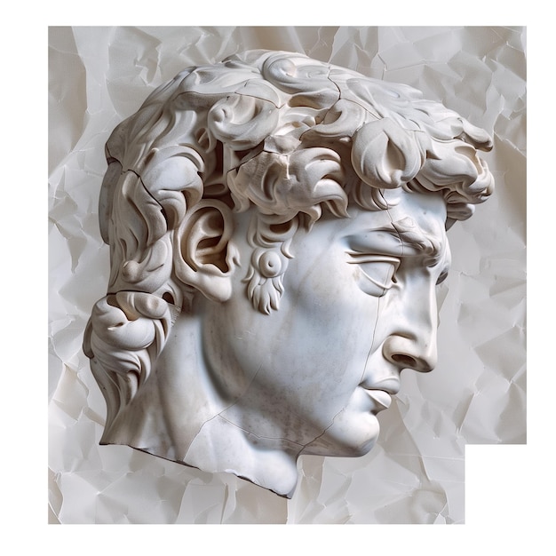 Ancient Greek statue cut out collage element