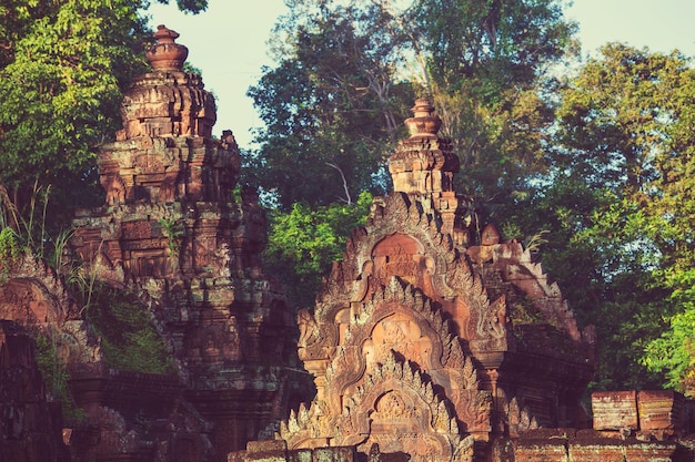 Ancient Khmer temple Koh Ker in Angkor region near Siem Reap, Cambodia