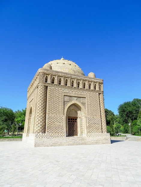 Ancient mausoleum of burnt bricks in Bukhara