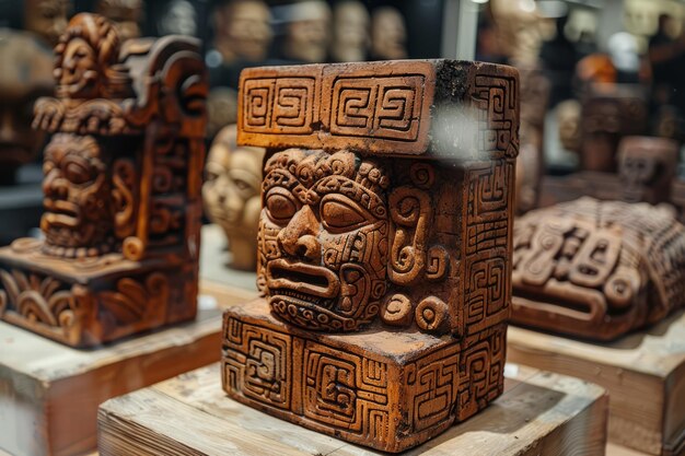 Photo ancient mayan artifacts