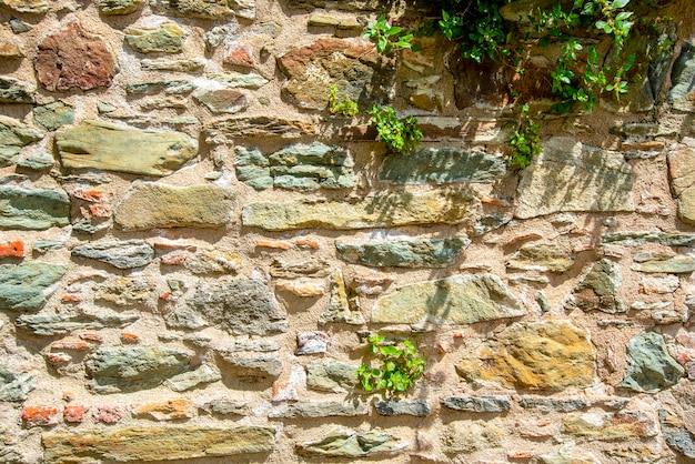 Ancient medieval stone wall texture background