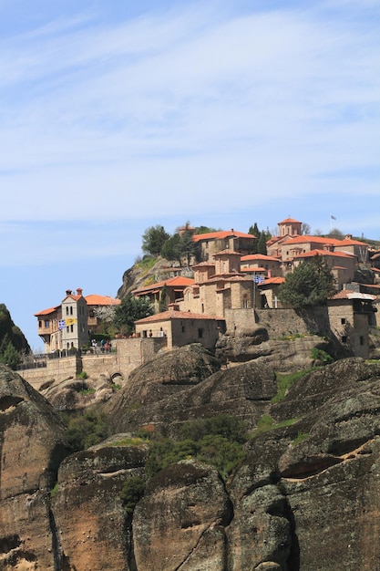 Ancient monastery in meteora Greece