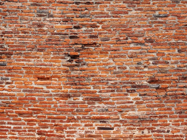 Ancient orange brick wall background