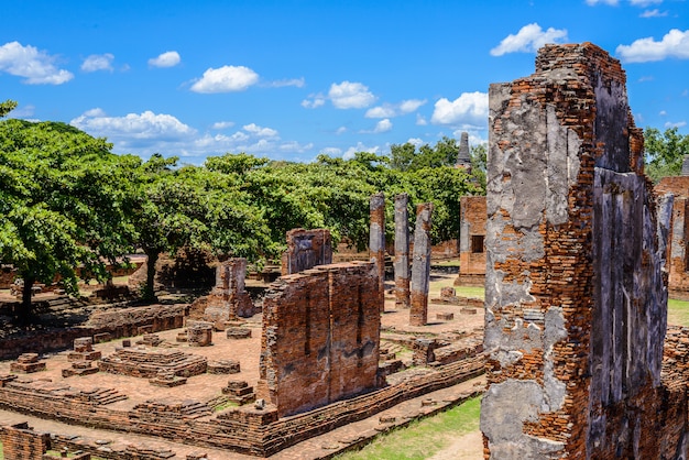 Ancient Pagoda in Wat Phrasisanpetch (Phra Si Sanphet). Ayutthaya historical city, Thailand