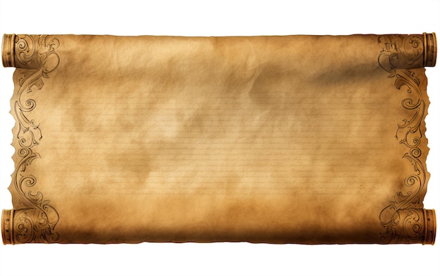 Photo ancient parchment scroll timeless document of history