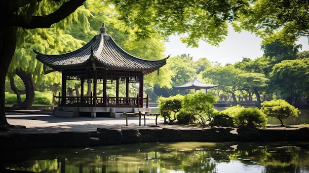 Ancient pavilion in Humble Administrators Garden