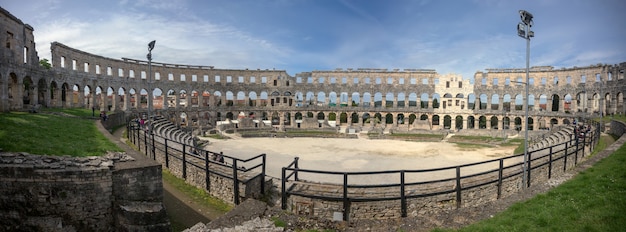 Ancient Roman Amphitheater in Pula, Croatia