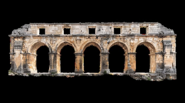 Photo ancient roman arches at a historic site in ruins