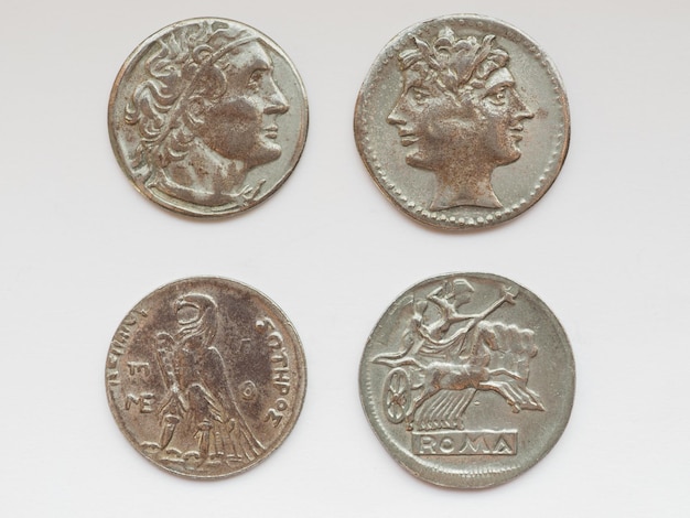 Ancient Roman and Greek coins