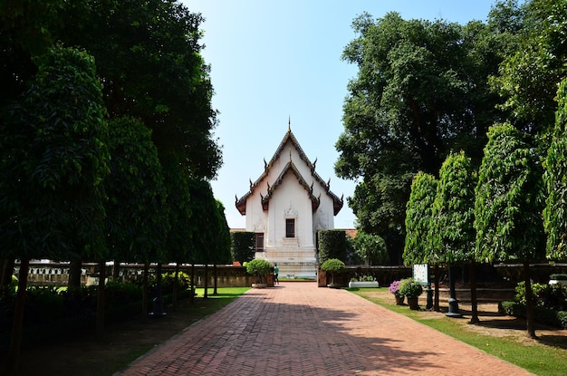 Ancient ruins buildings and antique architecture Chantara Phisan Hal of King Narai Ratchaniwet Palace for thai people traveler journey visit and explorer learning at Lopburi city in Lop Buri Thailand