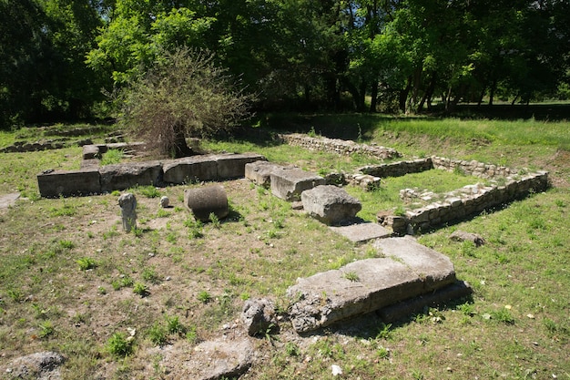 Ancient ruins in Dion, Greece.