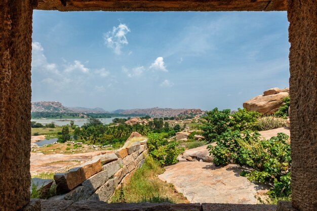 Ancient ruins of hampi sule bazaar hampi karnataka india