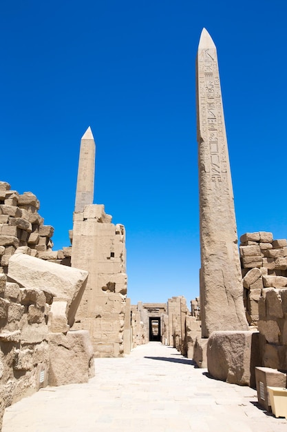 Ancient ruins of Karnak temple in Egypt