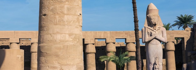 Ancient ruins of the Karnak Temple in Luxor Thebes Egypt The largest temple complex of antiquity in the world UNESCO World Heritage