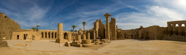 Ancient ruins of the Karnak Temple in Luxor Thebes Egypt The largest temple complex of antiquity